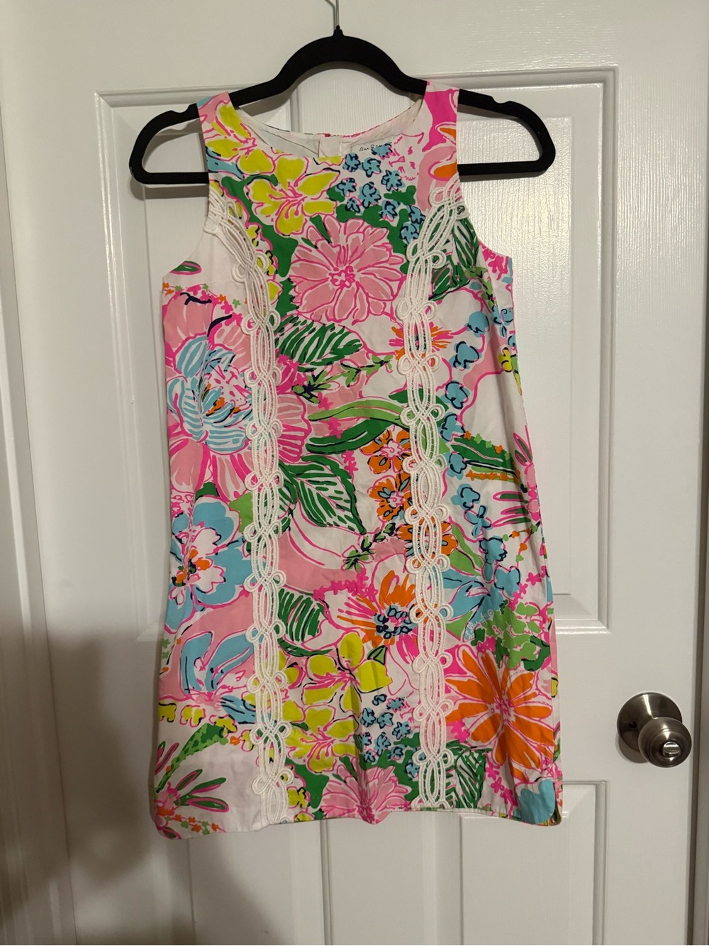 Lilly Pulitzer for Target Girls L 10 12 Shift Dress Floral Lace Pineapple Zipper